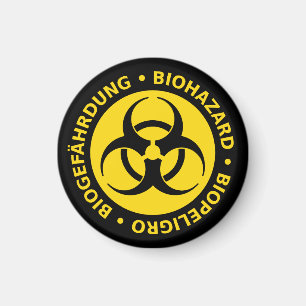 Varning för trilingual Biohazard Magnet