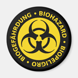 Varning för trilingual Biohazard Magnet