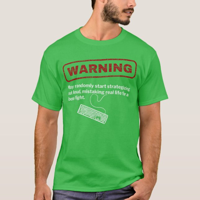 Varning för videospelare Roligt datorspelare Varni T Shirt (Framsida)