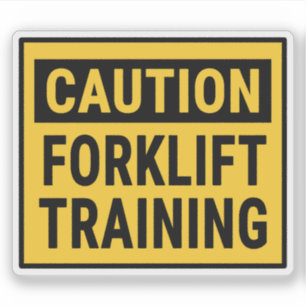 Varning Forklift-träning Klistermärken