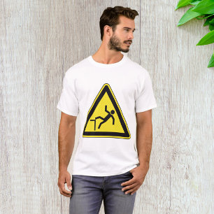 Varning Försiktig Stegskylt Trippfara T Shirt