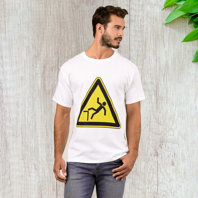 Varning Försiktig Stegskylt Trippfara T Shirt (Skapare uppladdad)