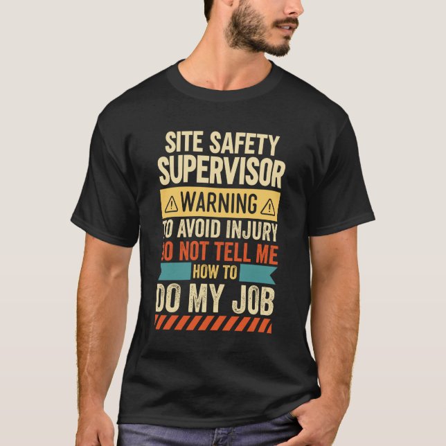 Varning från webbplatssäkerhetsansvarig t shirt (Framsida)