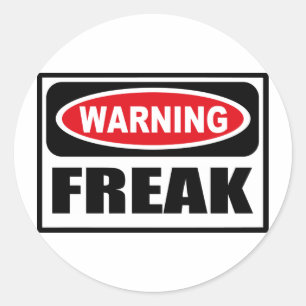 Varning - FREAK - etikett