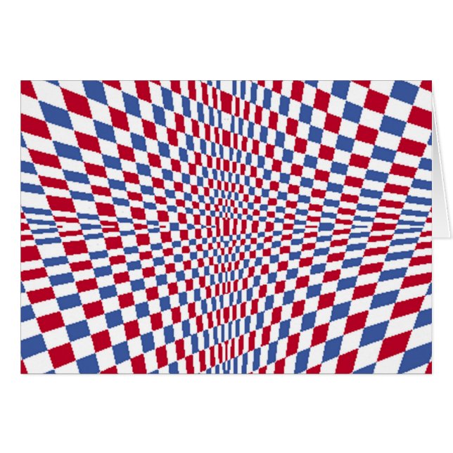 Varning fyrkantig snyggt mönster OBS kort (Framsidan Horizontal)