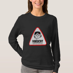 Varning Gamer som spelar konsolspel - spelarområde T Shirt