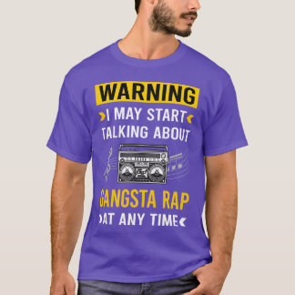 Varning Gangsta Rap Rappande Rappare pojke T Shirt