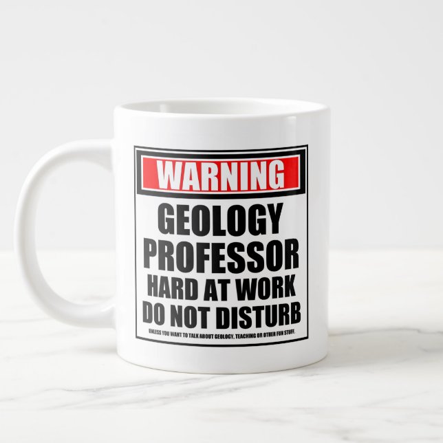 Varning Geology Professor Hard in Work Jumbo Mugg (Vänster)
