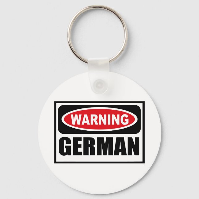 Varning GERMAN Nyckelring (Framsida)