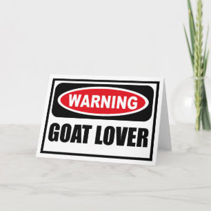 Varning GOAT ÄLSKARE-hälsningskort Kort