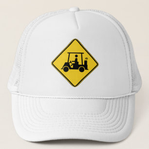 Varning Golf Cart-tecken Truckerkeps