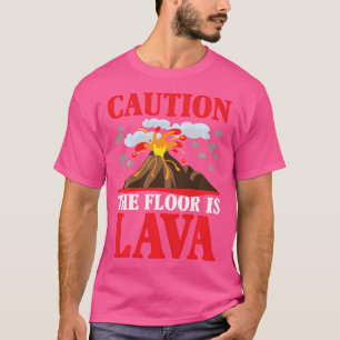Varning Golvet Är Lava Citat För Pojkar Eller Flic T Shirt