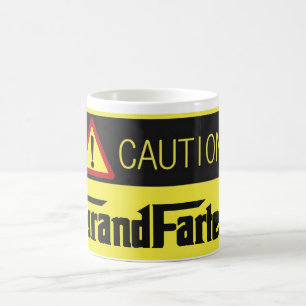 Varning: Grand Farter Funny Pappa Joke Fars dag Kaffemugg