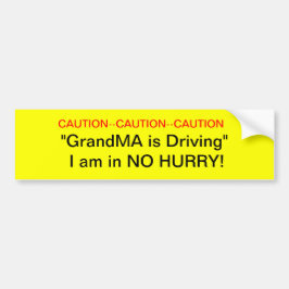 Varning GrandMa-drivrutinsstötfångare Bildekal
