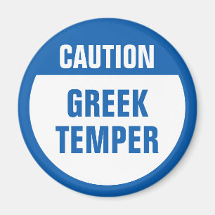 Varning Grekiska Temper Magnet