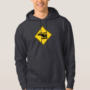 Varning Helikoptertecken Hoodie