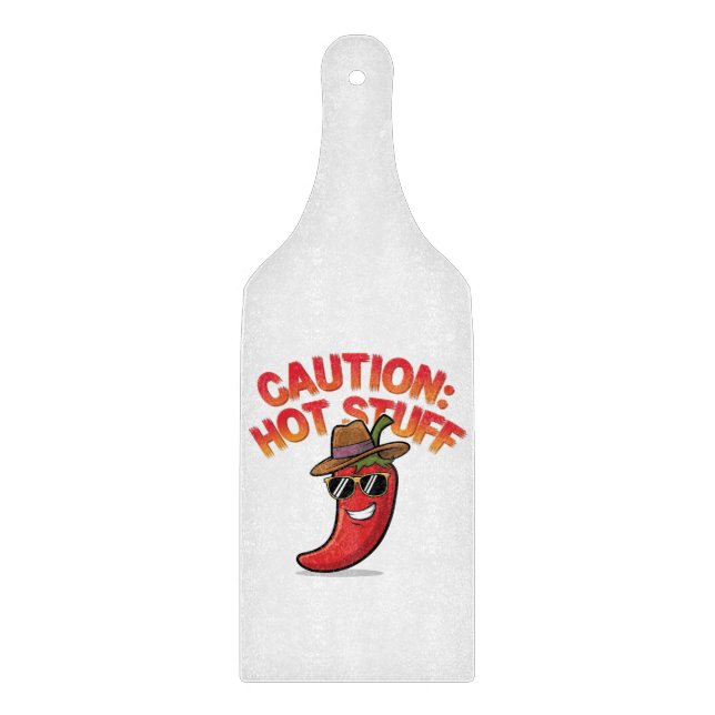 Varning: Hett Saker design - Roligt Chili Pepper (Framsidan)