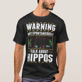 Varning Hippo Hippopotamus T Shirt