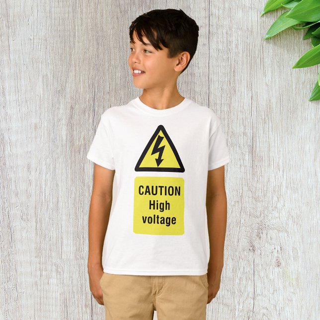 Varning Högspänning Varnings Skylt T Shirt (Skapare uppladdad)