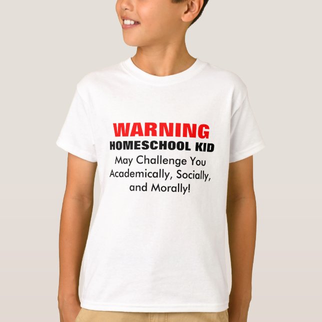 VARNING: HOMESCHOOL-UNGE! TEE (Framsida)