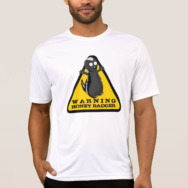 Varning HONEY BADGER! Tee (Framsida)