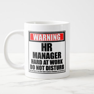 Varning HR Manager - hårt på jobbet - stör inte Jumbo Mugg
