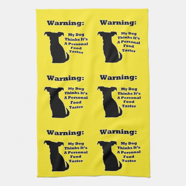 Varning, Hund Kökshandduk (Vertikal)