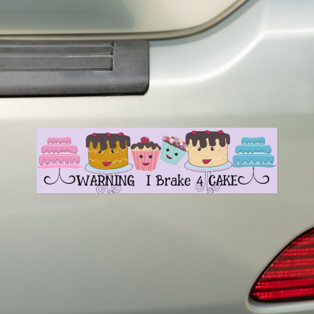 VARNING I bromsar för SOCKER! Bildekal (På Bil)