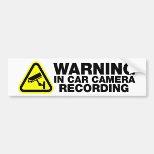 VARNING: I CAR CAMERA-REGISTRERING BILDEKAL