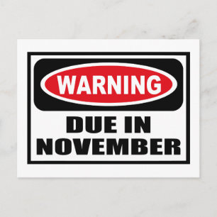 Varning i NOVEMBER-vykort Vykort