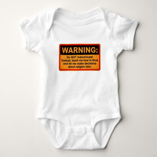 Varning: Indoktrinera INTE T Shirt (Framsida)