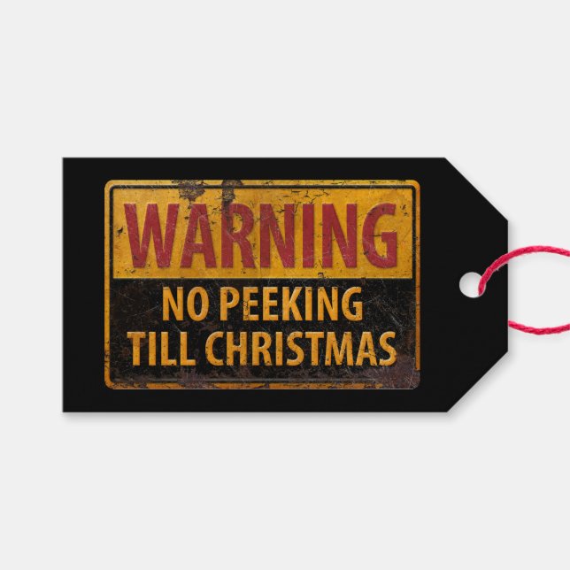 VARNING Ingen jakt till jul Skriv inte under Presentetikett (Framsidan (Horisontell))