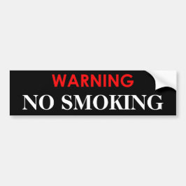 VARNING INGEN RÖKGLOSSISK STICKER BILDEKAL