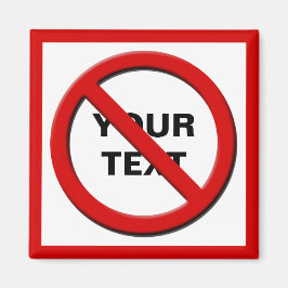 Varning: Ingen symbol Anpassningsbar Magnet