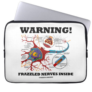 Varning! Inre NeuronSynapse för utslitna nerver Laptop Fodral