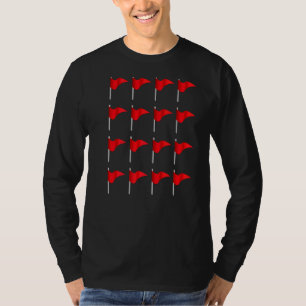 Varning Internet Meme Irony Party Många Red Fla T Shirt