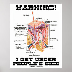 Varning! Jag får under folk flår (Dermal lagrar) Poster
