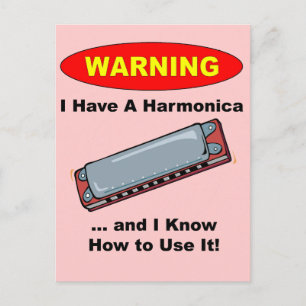 Varning! Jag har en Harmonica... Vykort