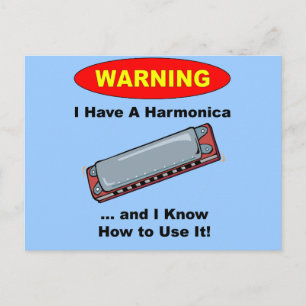 Varning! Jag har en Harmonica... Vykort