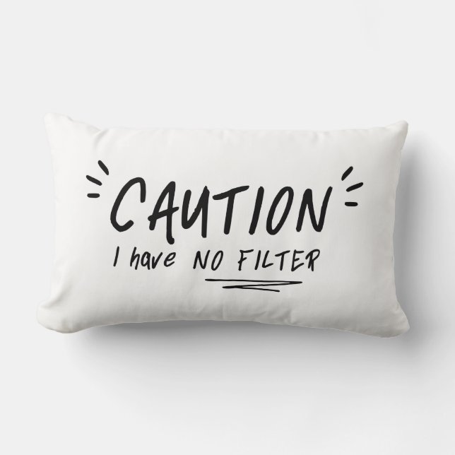 Varning! Jag har ingen filtercitat Lumbarkudde (Framsida)