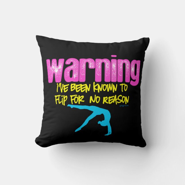 Varning: Jag har varit bekant att bläddra för Kudde (Framsida)