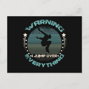 Varning! Jag hoppar över allt Parkour Vykort