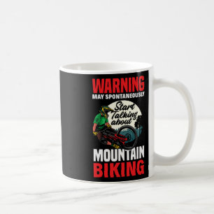 Varning Jag Kan Börja Prata Om Mountainbike Kaffemugg