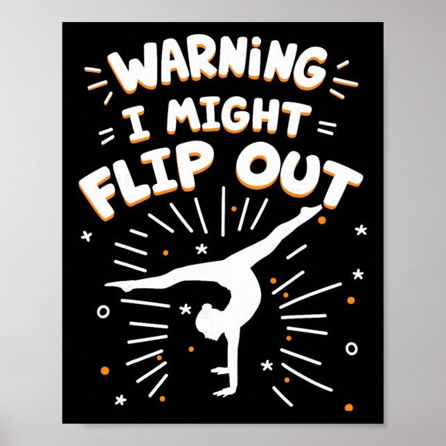 Varning Jag Kan Flippa Ut Cheer Girl Cheerleading  Poster (Framsidan)