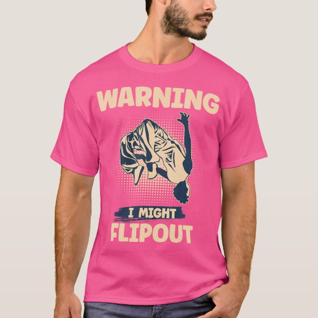 Varning Jag Kan Flippa Ut Freerunning Parkour T Shirt (Framsida)