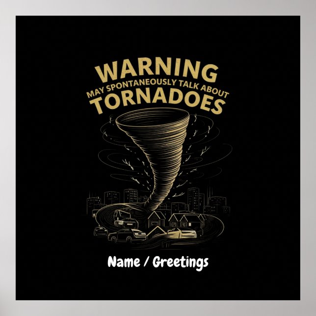 Varning! Jag kan spontant prata om Tornadon Poster (Framsidan)