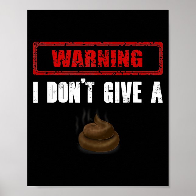 Varning Jag Skiter I Om Det Är Roligt  Poster (Framsidan)