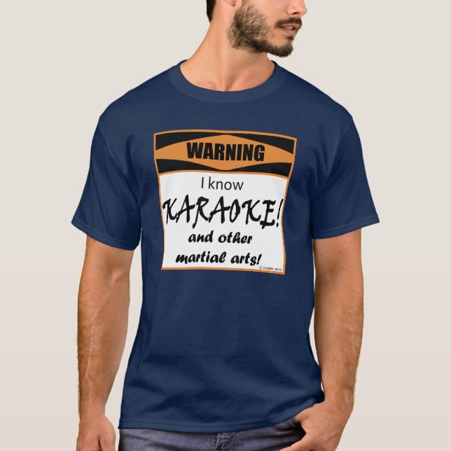 Varning! Jag vet KARAOKE! T-shirt (Framsida)
