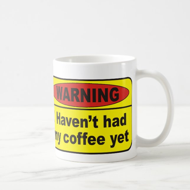 Varning - kaffe kaffemugg (Höger)