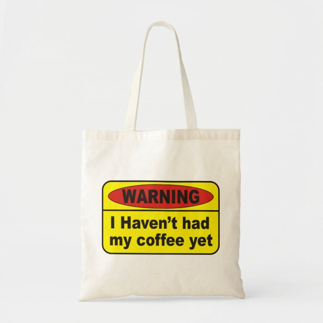 Varning - kaffe tygkasse (Framsidan)